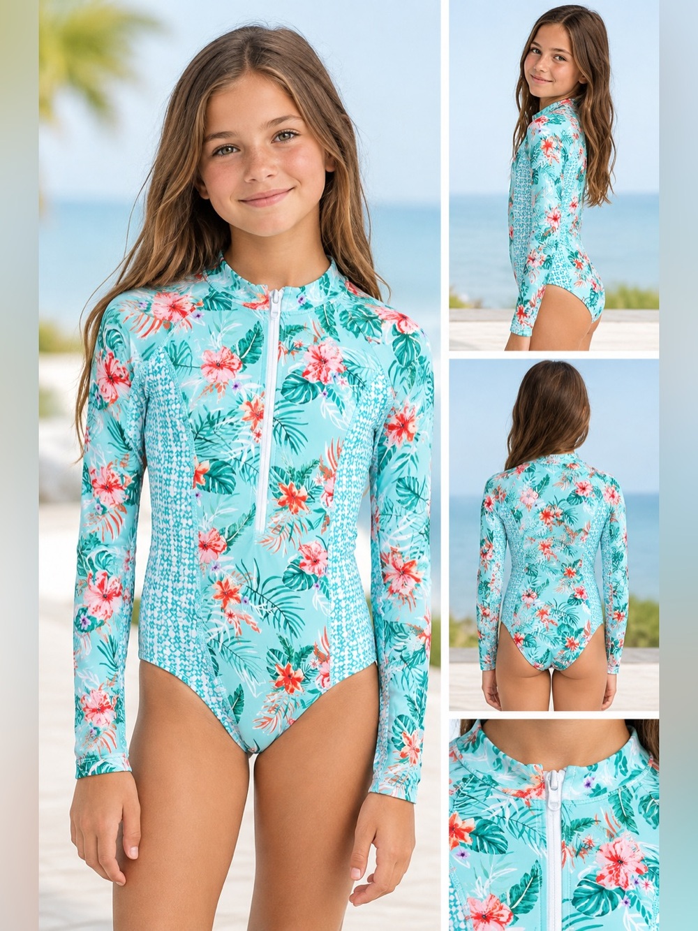 Cabana Life Girls’ Long Sleeve Unisuit